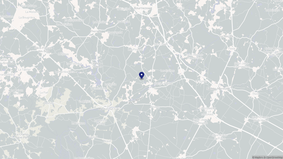 Aperçu cartographique de Moutiers-sur-le-Lay, centré sur la commune