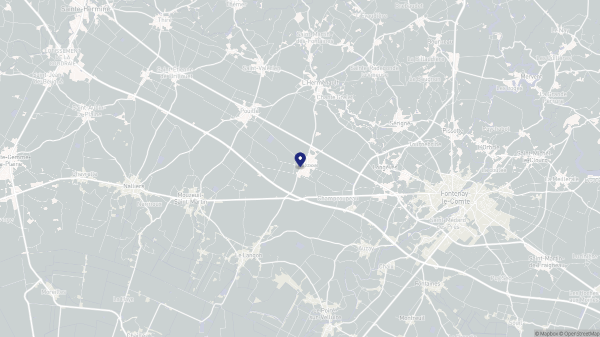 Aperçu cartographique de Petosse, centré sur la commune