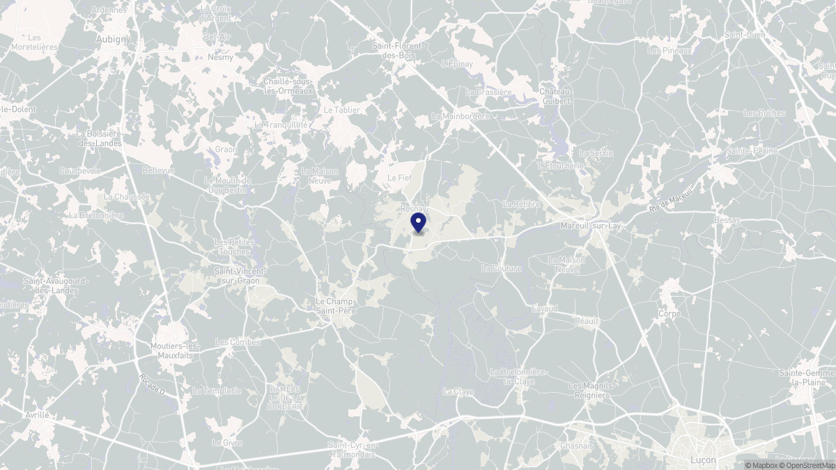 Aperçu cartographique de Rosnay, centré sur la commune