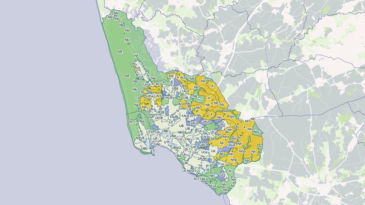 Aperçu cartographique de Les Sables-d'Olonne, centré sur la commune