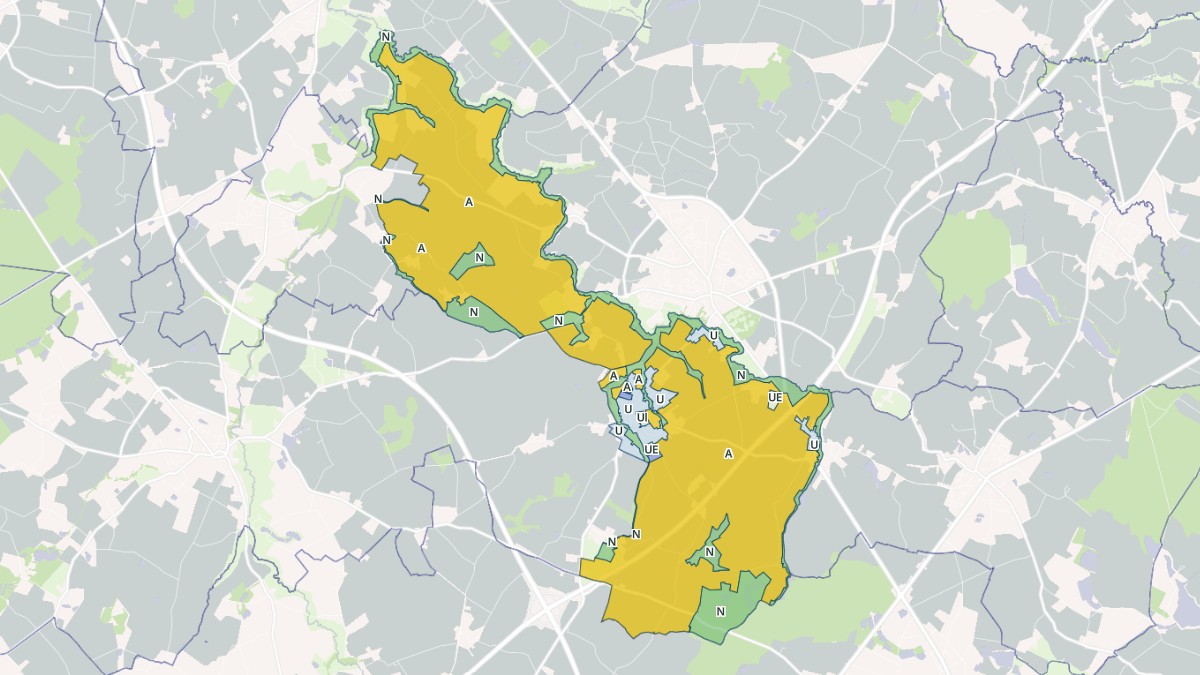 Aperçu cartographique de Saint-André-Goule-d'Oie, centré sur la commune