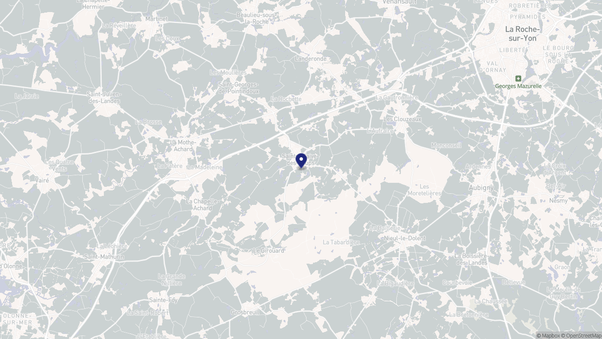 Aperçu cartographique de Sainte-Flaive-des-Loups, centré sur la commune