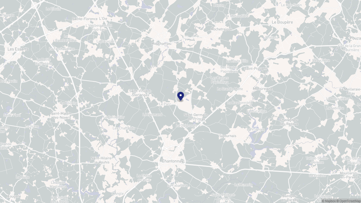 Aperçu cartographique de Saint-Germain-de-Prinçay, centré sur la commune