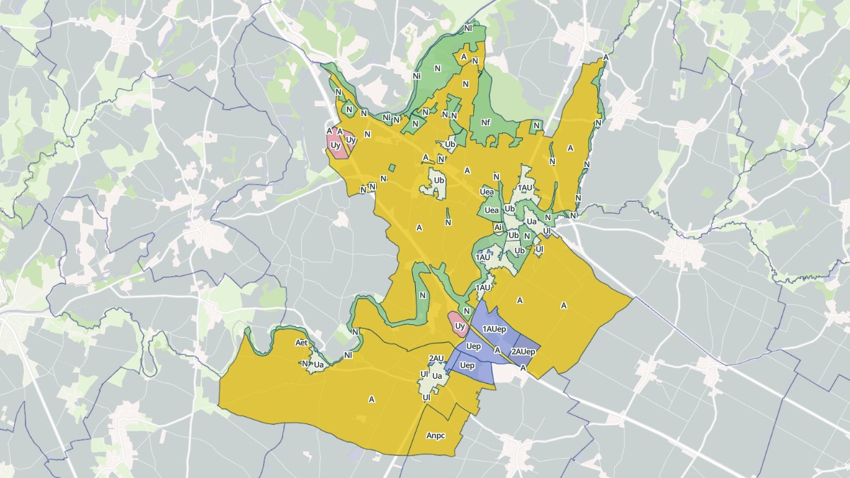 Aperçu cartographique de Saint-Jean-d'Hermine, centré sur la commune