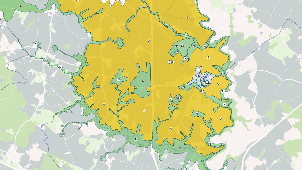 Aperçu cartographique de Saint-Hilaire-le-Vouhis, centré sur la commune