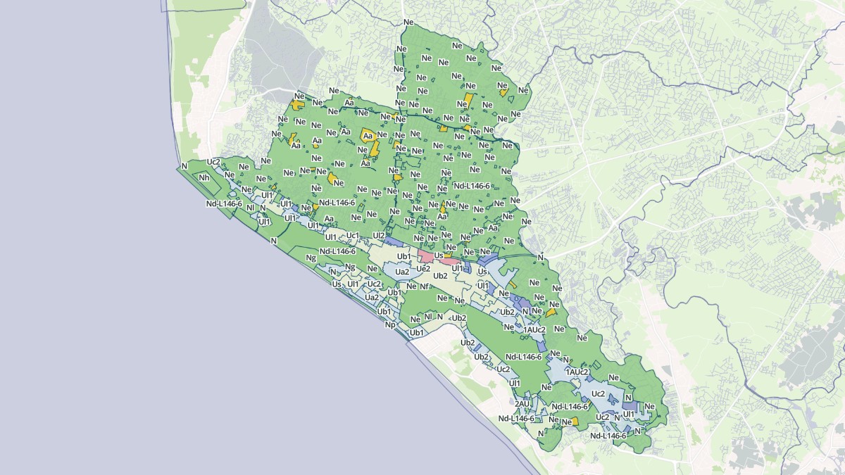 Aperçu cartographique de Saint-Jean-de-Monts, centré sur la commune