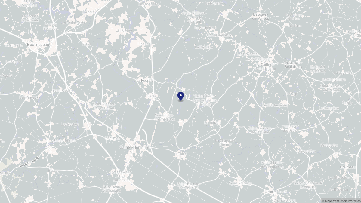 Aperçu cartographique de Saint-Juire-Champgillon, centré sur la commune