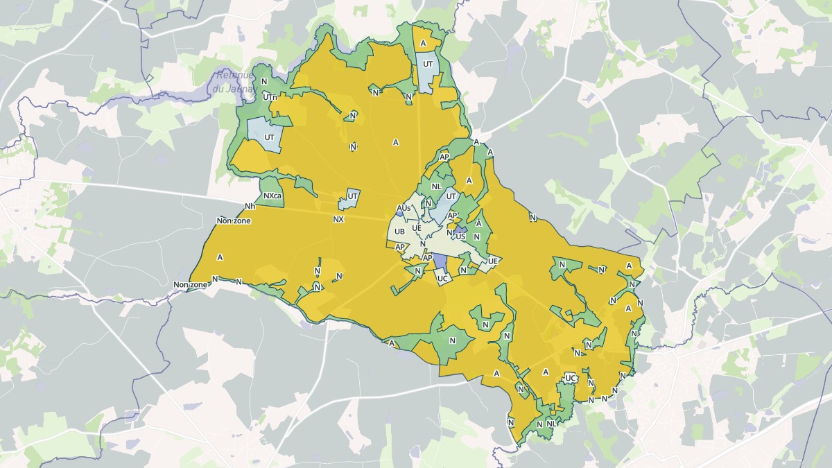 Aperçu cartographique de Saint-Julien-des-Landes, centré sur la commune