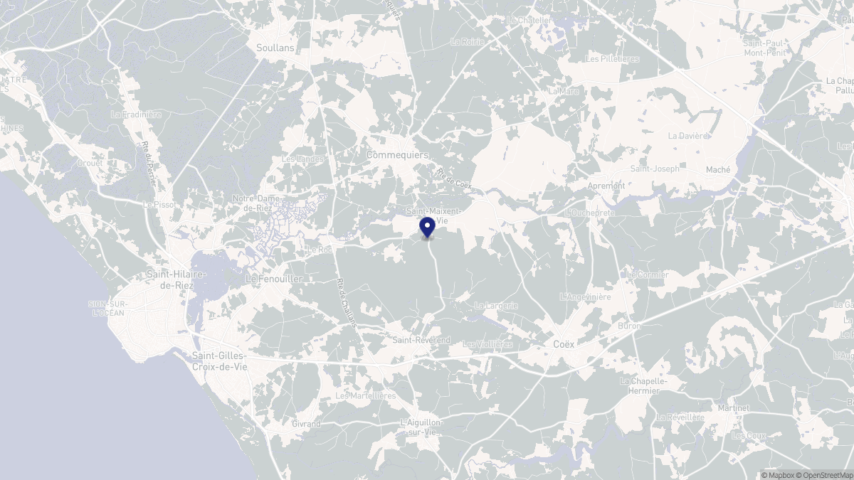 Aperçu cartographique de Saint-Maixent-sur-Vie, centré sur la commune