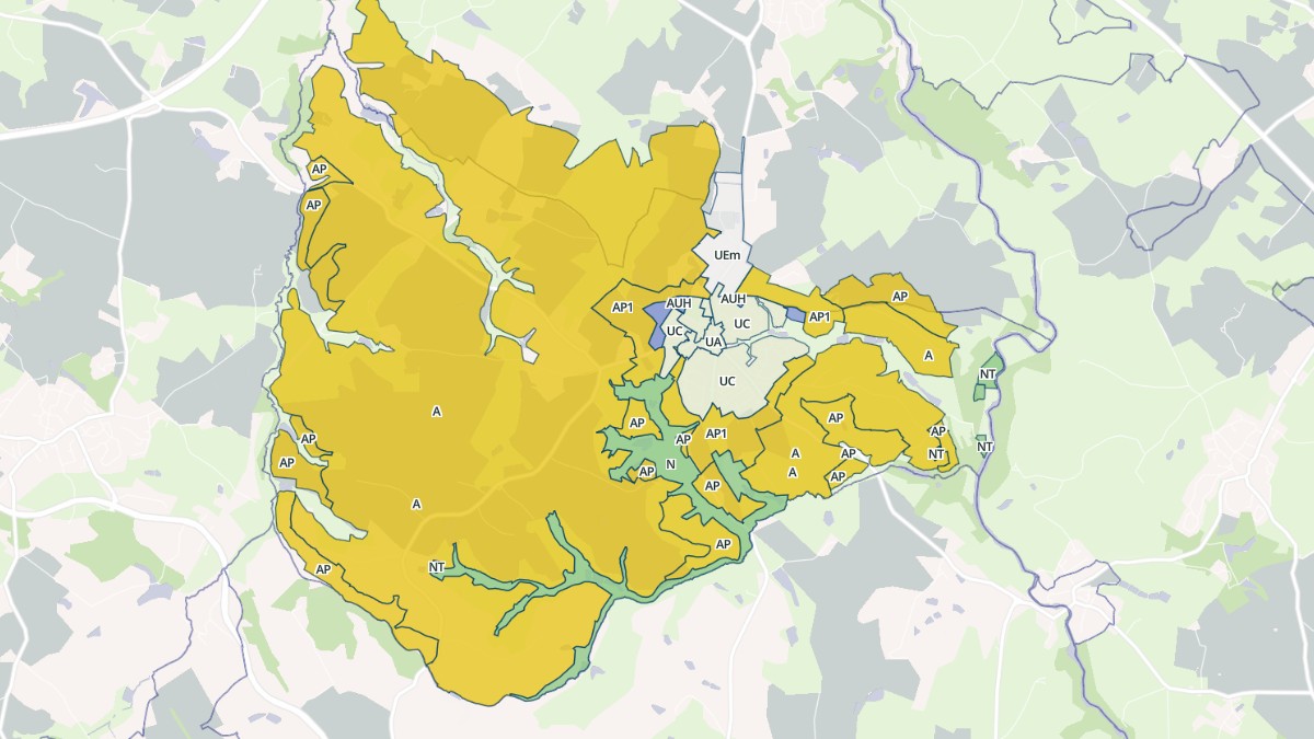 Aperçu cartographique de Saint-Malô-du-Bois, centré sur la commune