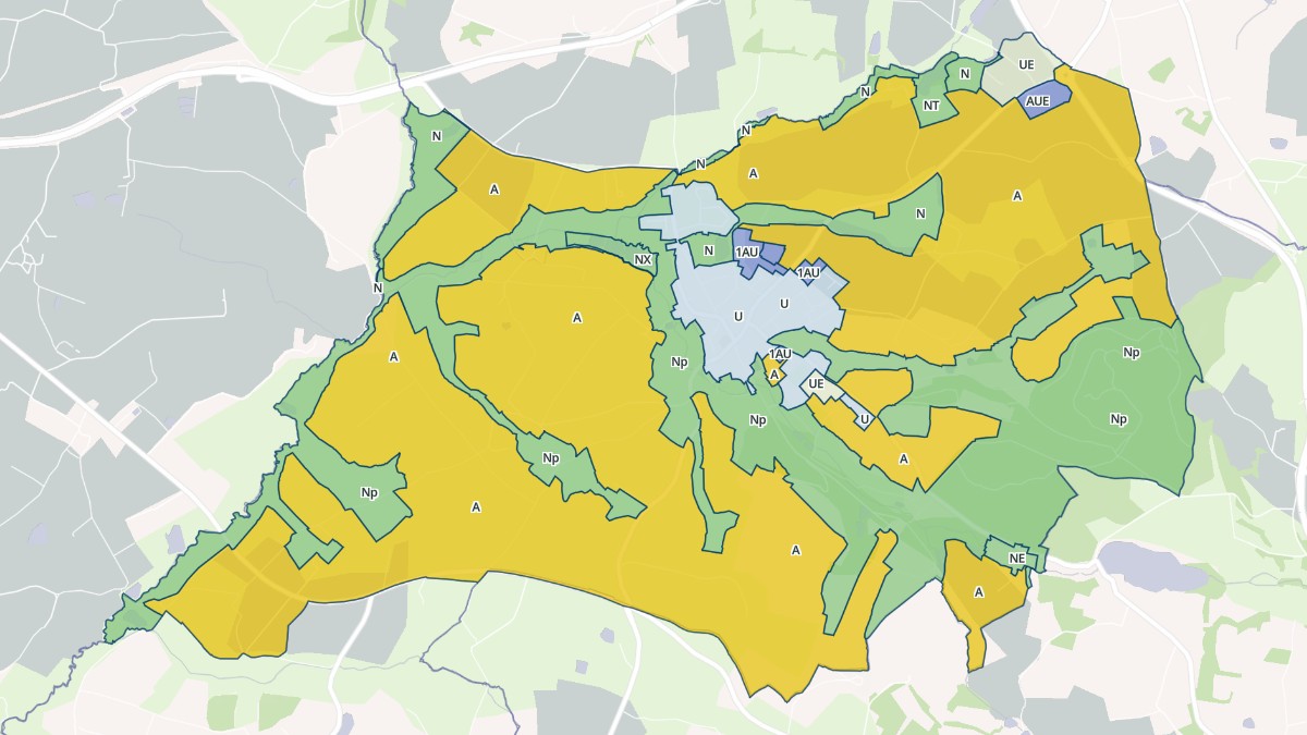 Aperçu cartographique de Saint-Mars-la-Réorthe, centré sur la commune