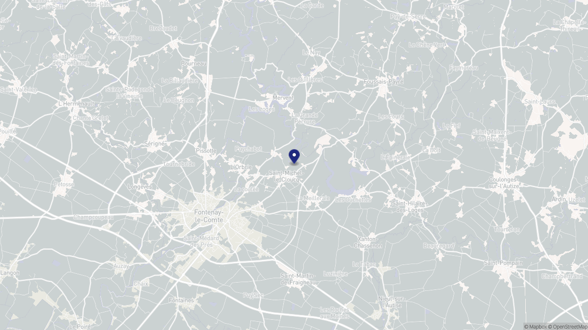 Aperçu cartographique de Saint-Michel-le-Cloucq, centré sur la commune