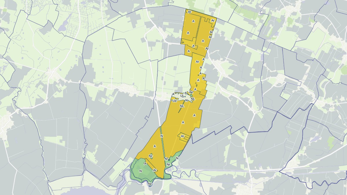 Aperçu cartographique de Sainte-Radégonde-des-Noyers, centré sur la commune