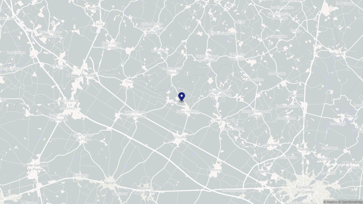 Aperçu cartographique de Saint-Valérien, centré sur la commune