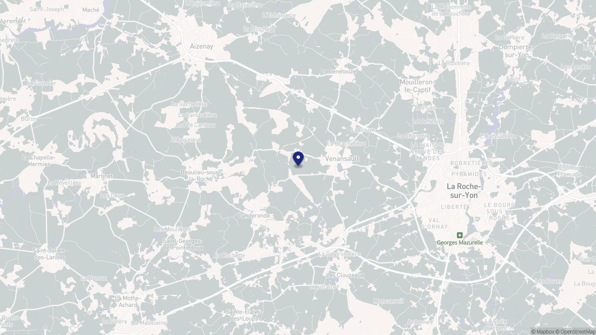 Aperçu cartographique de Venansault, centré sur la commune