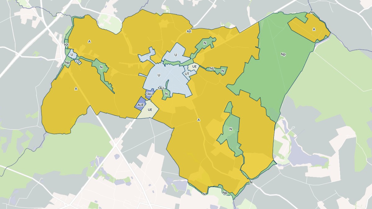 Aperçu cartographique de Vendrennes, centré sur la commune