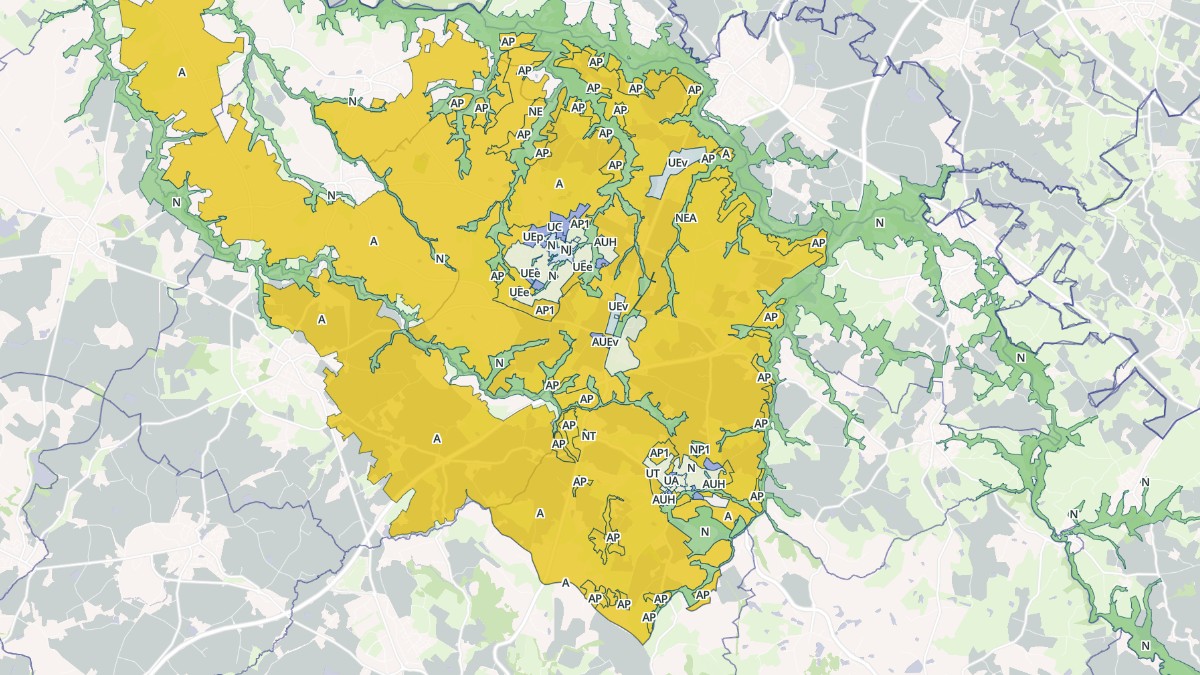 Aperçu cartographique de Chanverrie, centré sur la commune