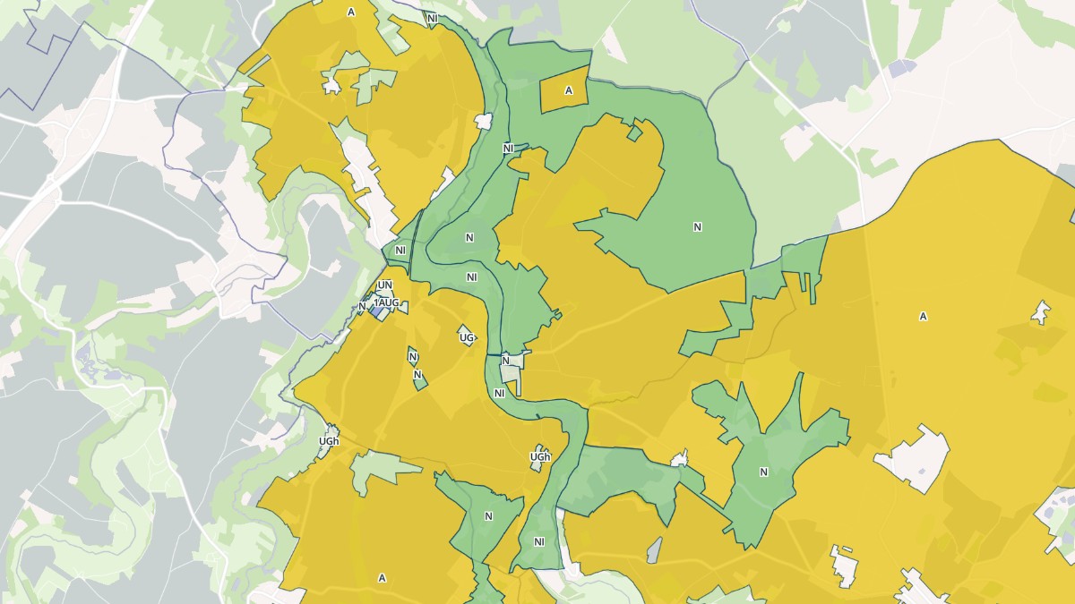 Aperçu cartographique de Anché, centré sur la commune