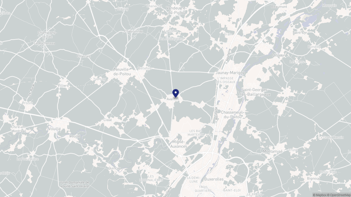 Aperçu cartographique de Avanton, centré sur la commune
