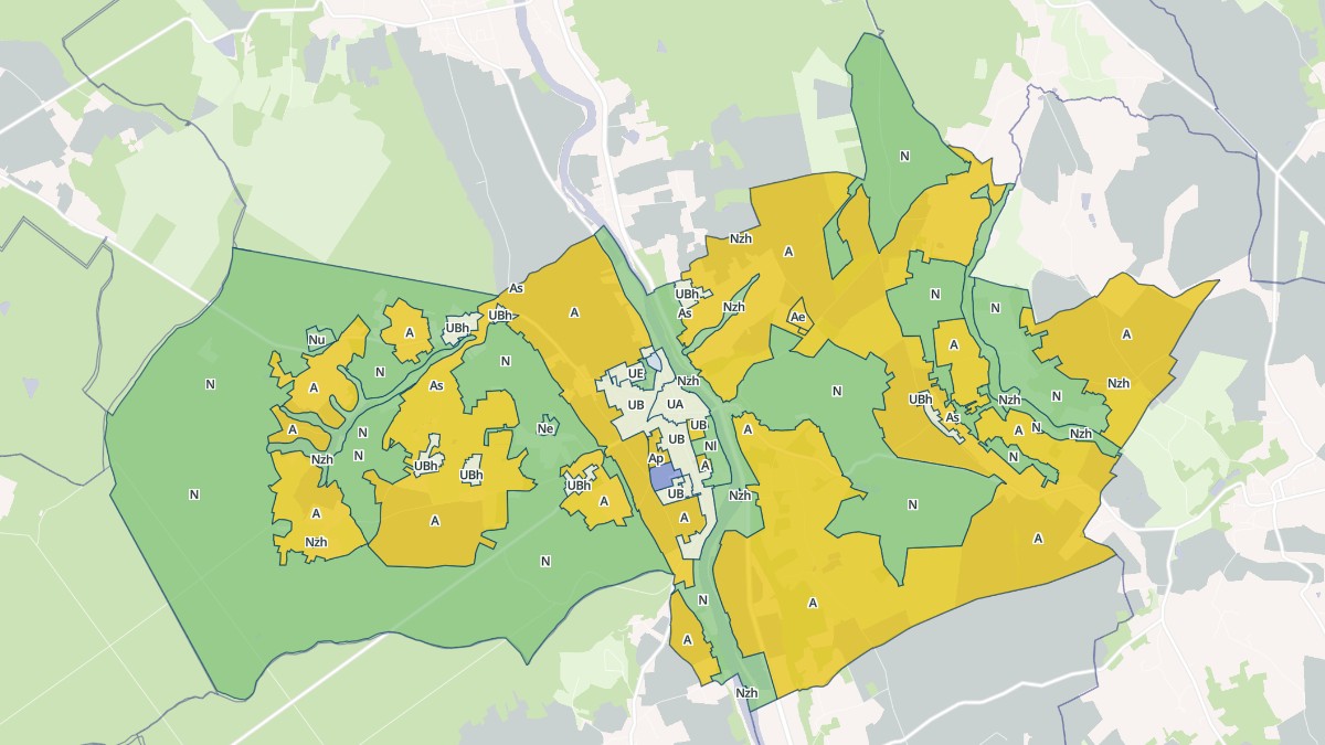 Aperçu cartographique de Bonneuil-Matours, centré sur la commune