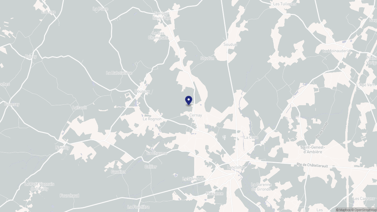 Aperçu cartographique de Cernay, centré sur la commune