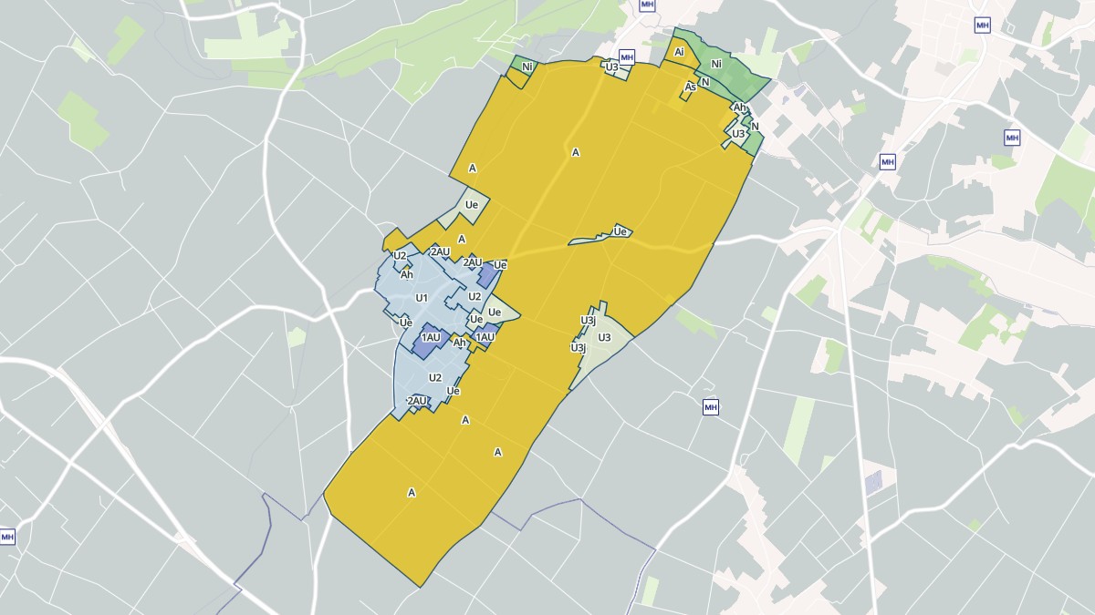 Aperçu cartographique de Chabournay, centré sur la commune
