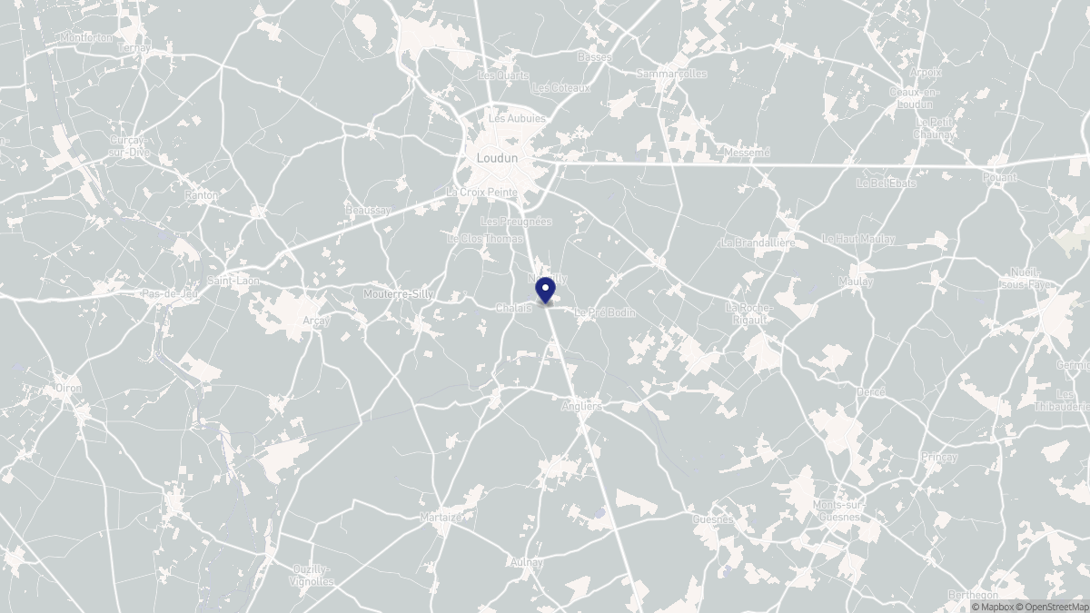 Aperçu cartographique de Chalais, centré sur la commune