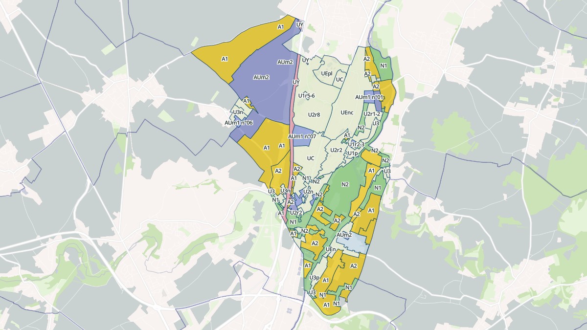 Aperçu cartographique de Chasseneuil-du-Poitou, centré sur la commune