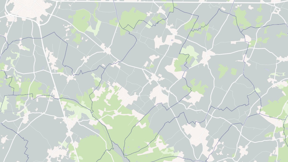 Aperçu cartographique de La Roche-Rigault, centré sur la commune