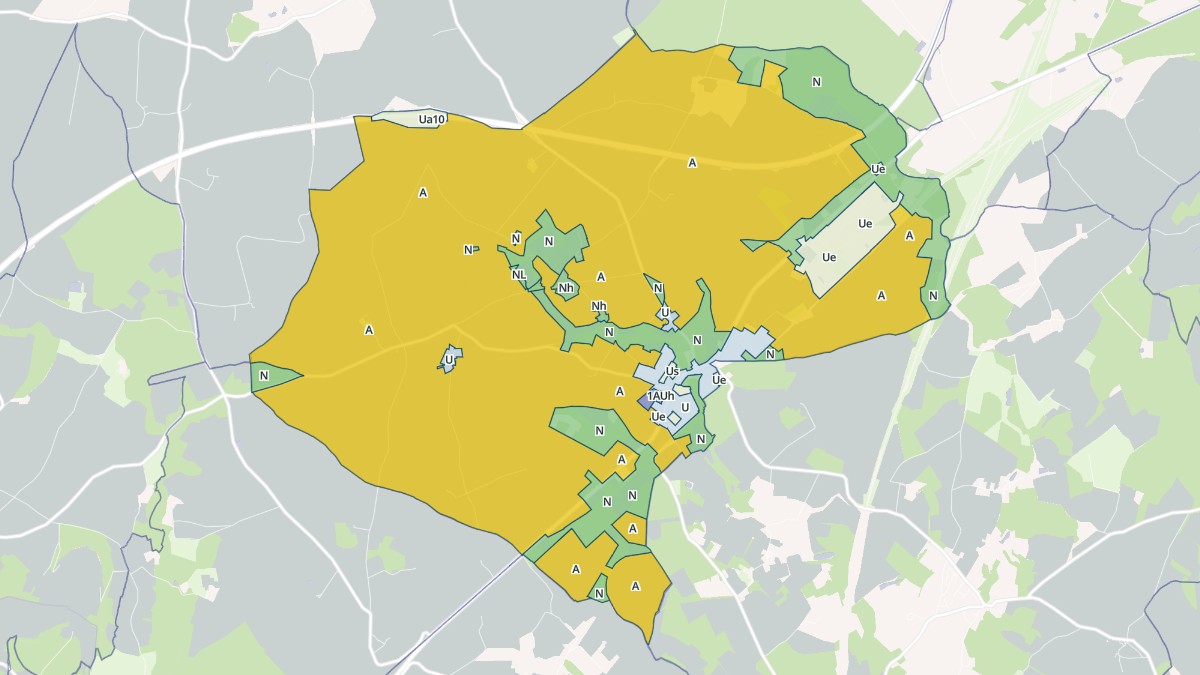 Aperçu cartographique de Coulombiers, centré sur la commune