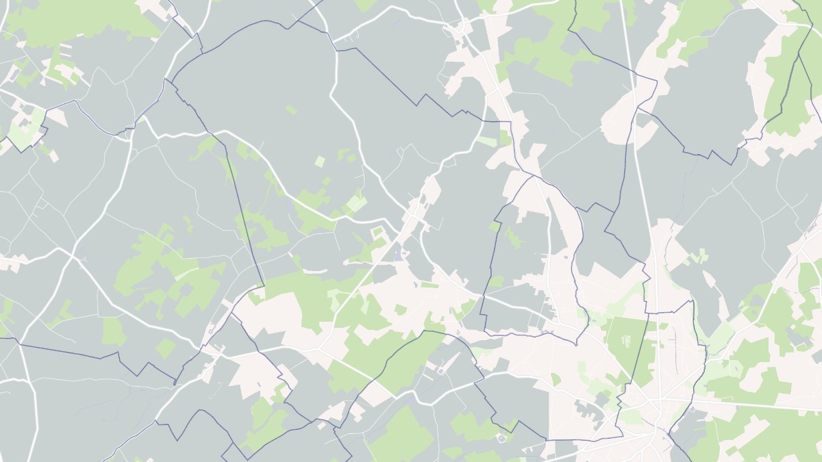 Aperçu cartographique de Doussay, centré sur la commune