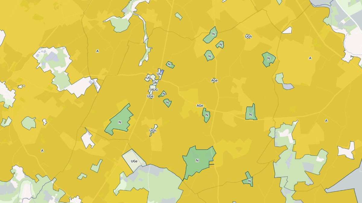 Aperçu cartographique de La Ferrière-Airoux, centré sur la commune