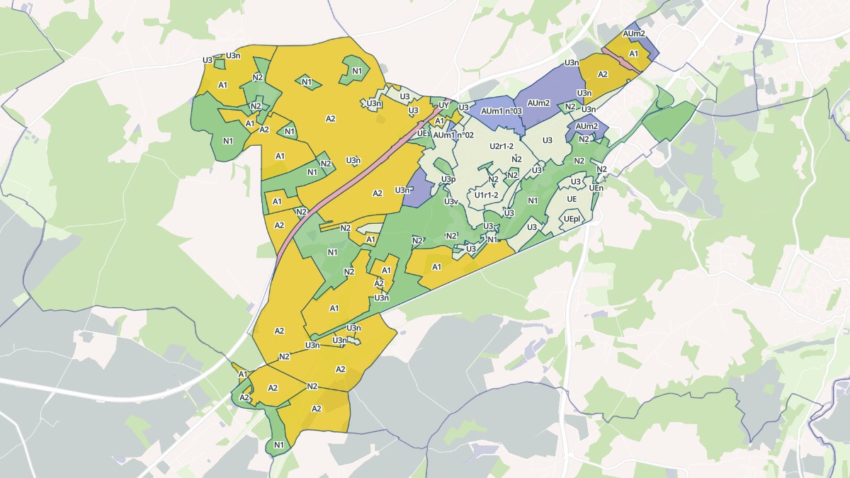 Aperçu cartographique de Fontaine-le-Comte, centré sur la commune