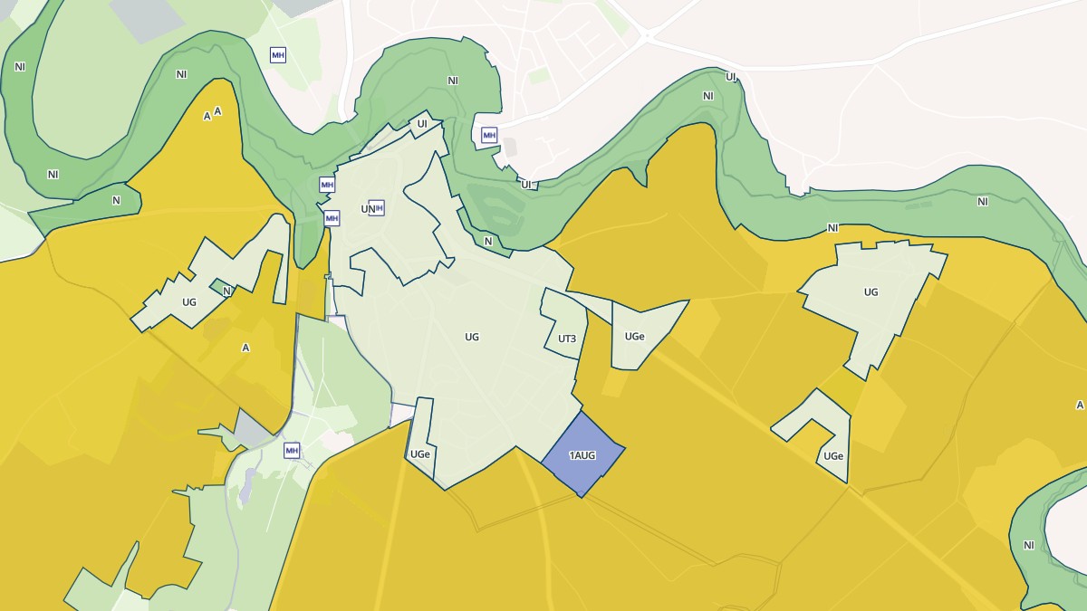 Aperçu cartographique de Gençay, centré sur la commune
