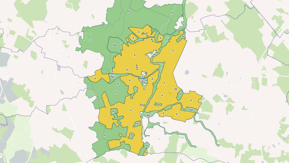 Aperçu cartographique de Gizay, centré sur la commune