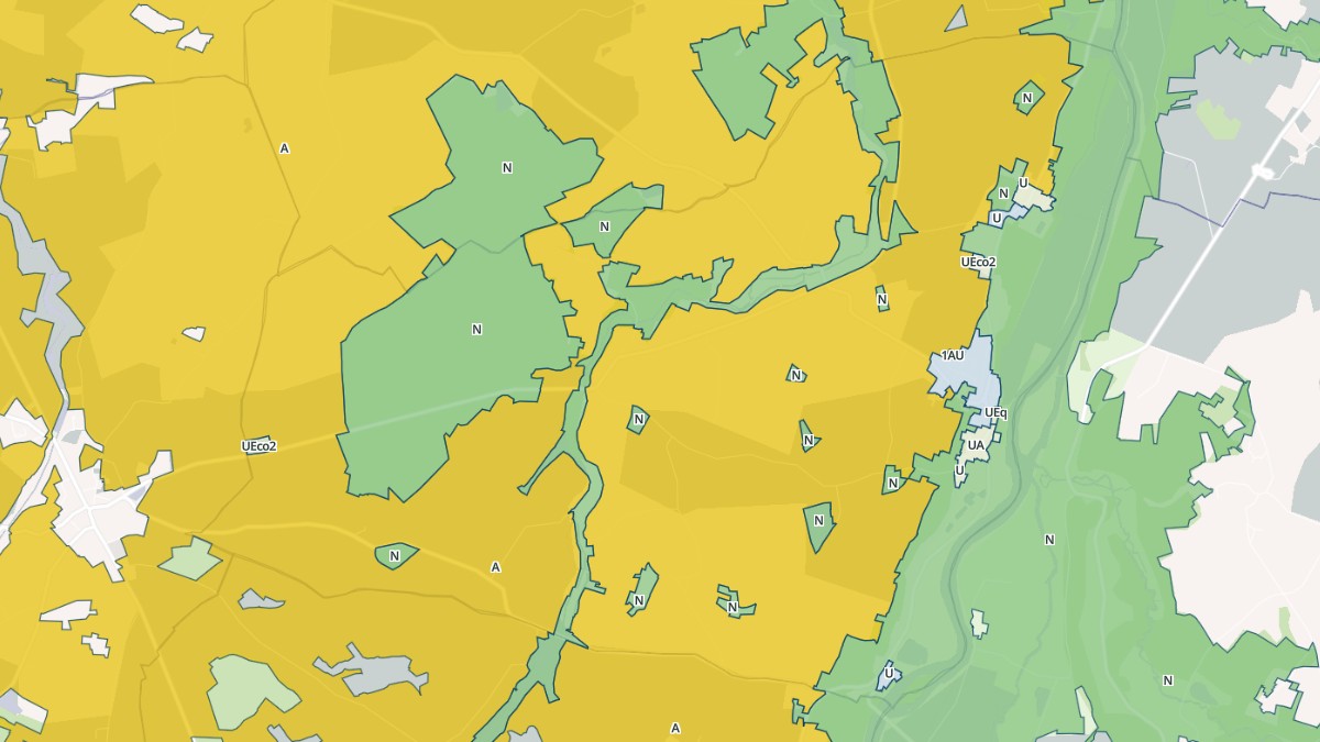 Aperçu cartographique de Gouex, centré sur la commune