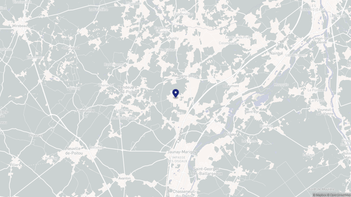 Aperçu cartographique de Jaunay-Marigny, centré sur la commune
