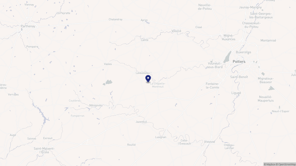 Aperçu cartographique de Boivre-la-Vallée, centré sur la commune