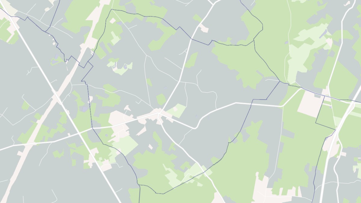 Aperçu cartographique de Leigné-sur-Usseau, centré sur la commune