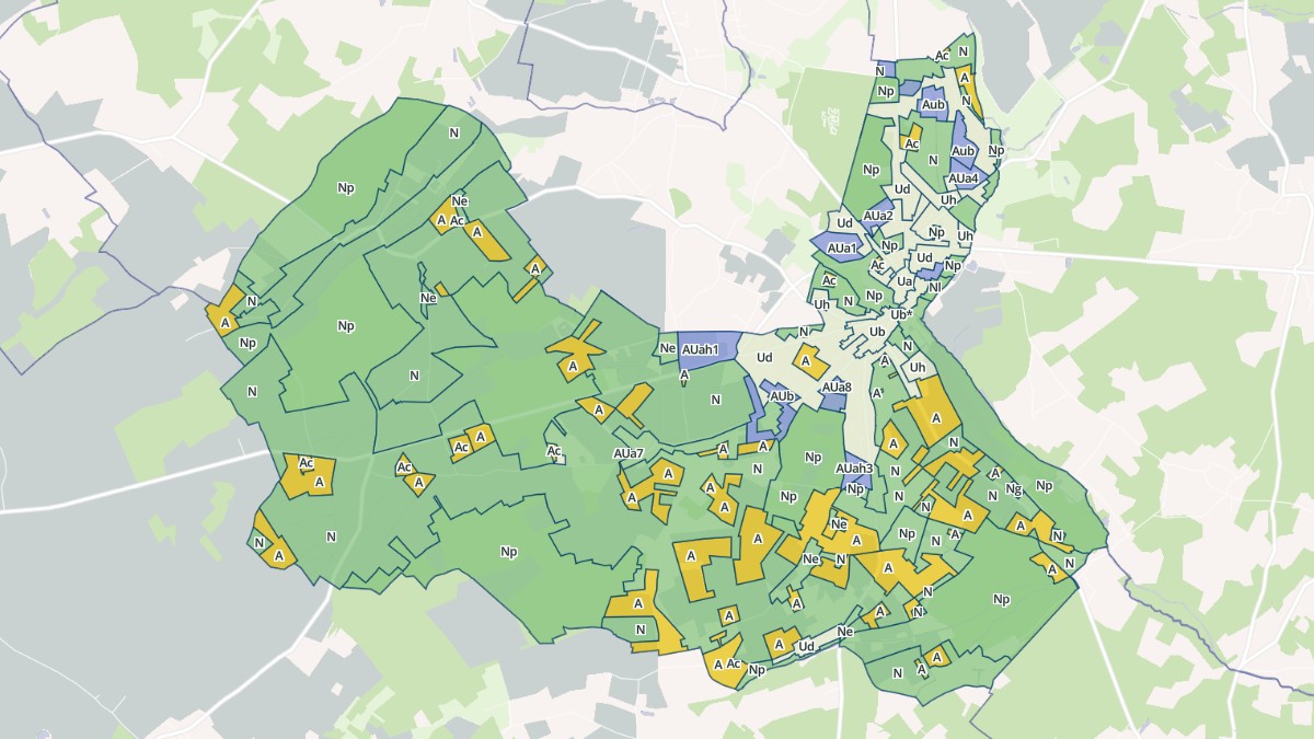Aperçu cartographique de Lencloître, centré sur la commune