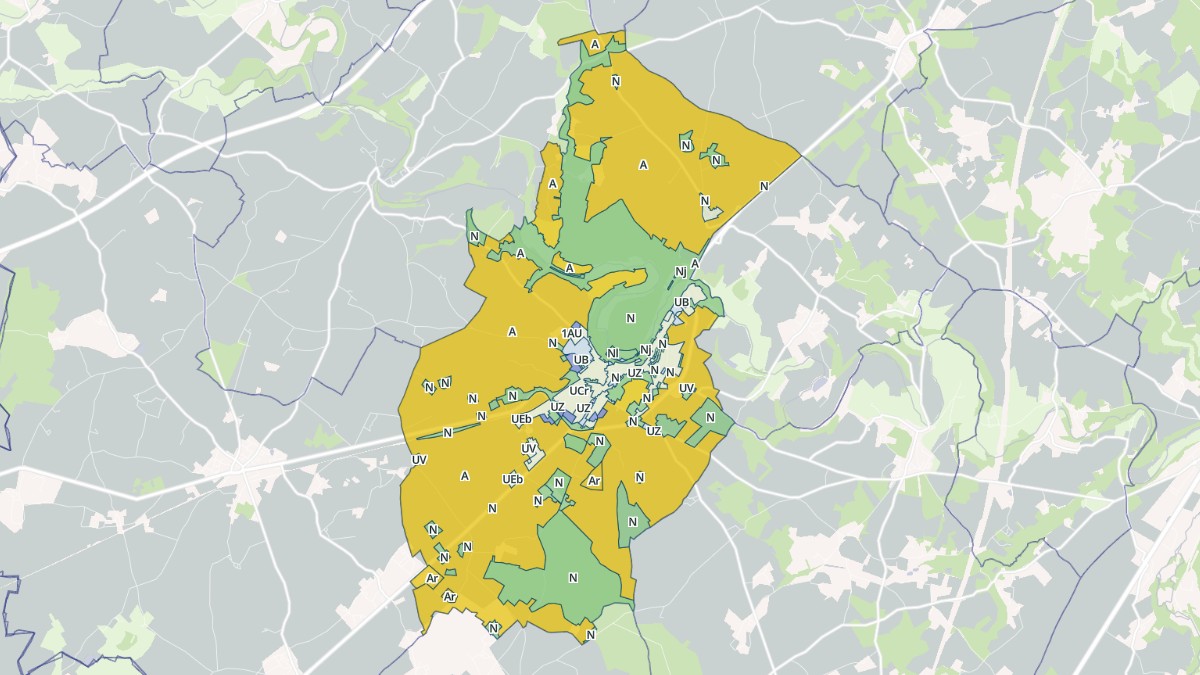 Aperçu cartographique de Lusignan, centré sur la commune