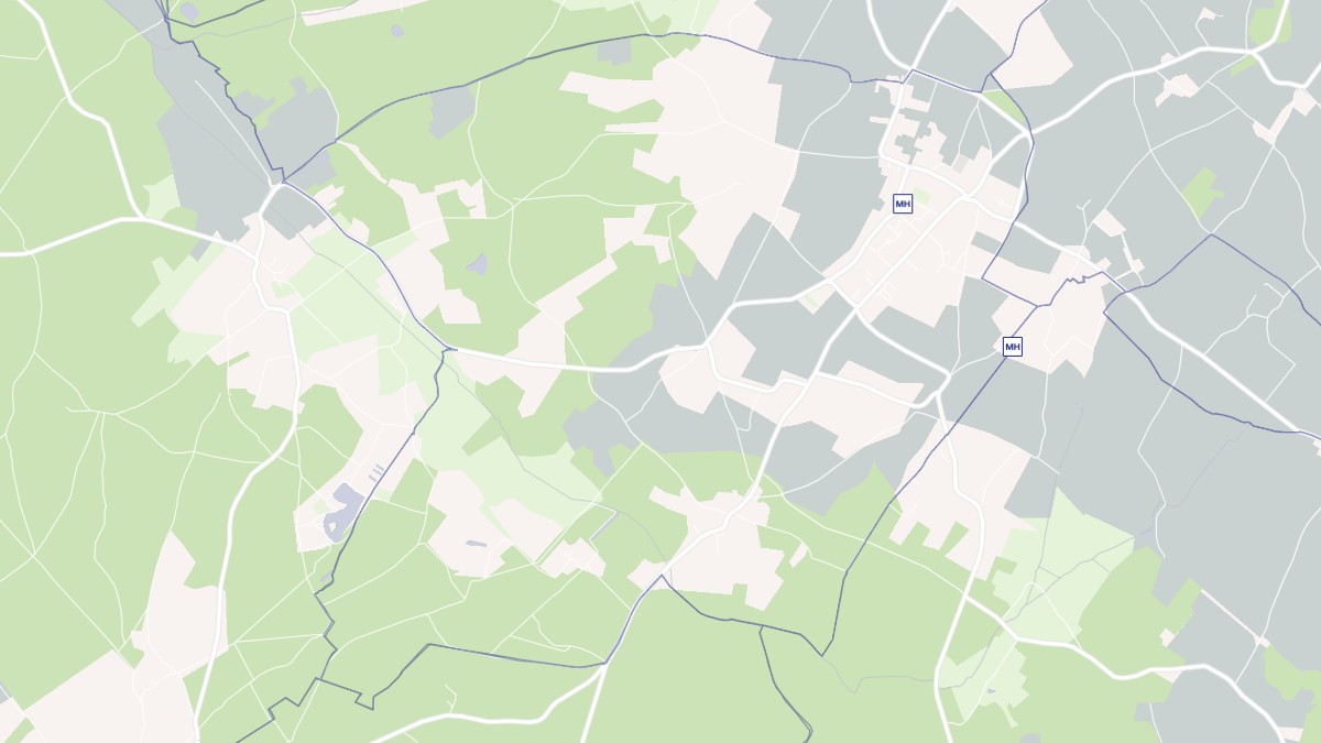 Aperçu cartographique de Monts-sur-Guesnes, centré sur la commune