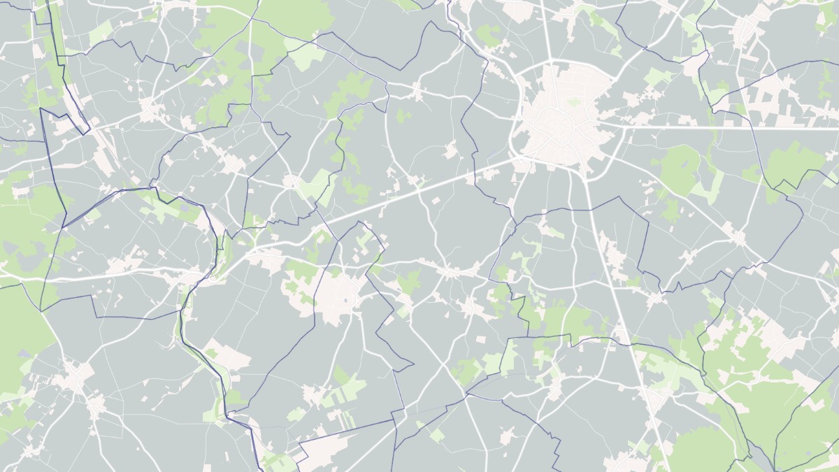 Aperçu cartographique de Mouterre-Silly, centré sur la commune