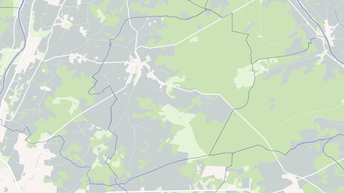 Aperçu cartographique de Oyré, centré sur la commune