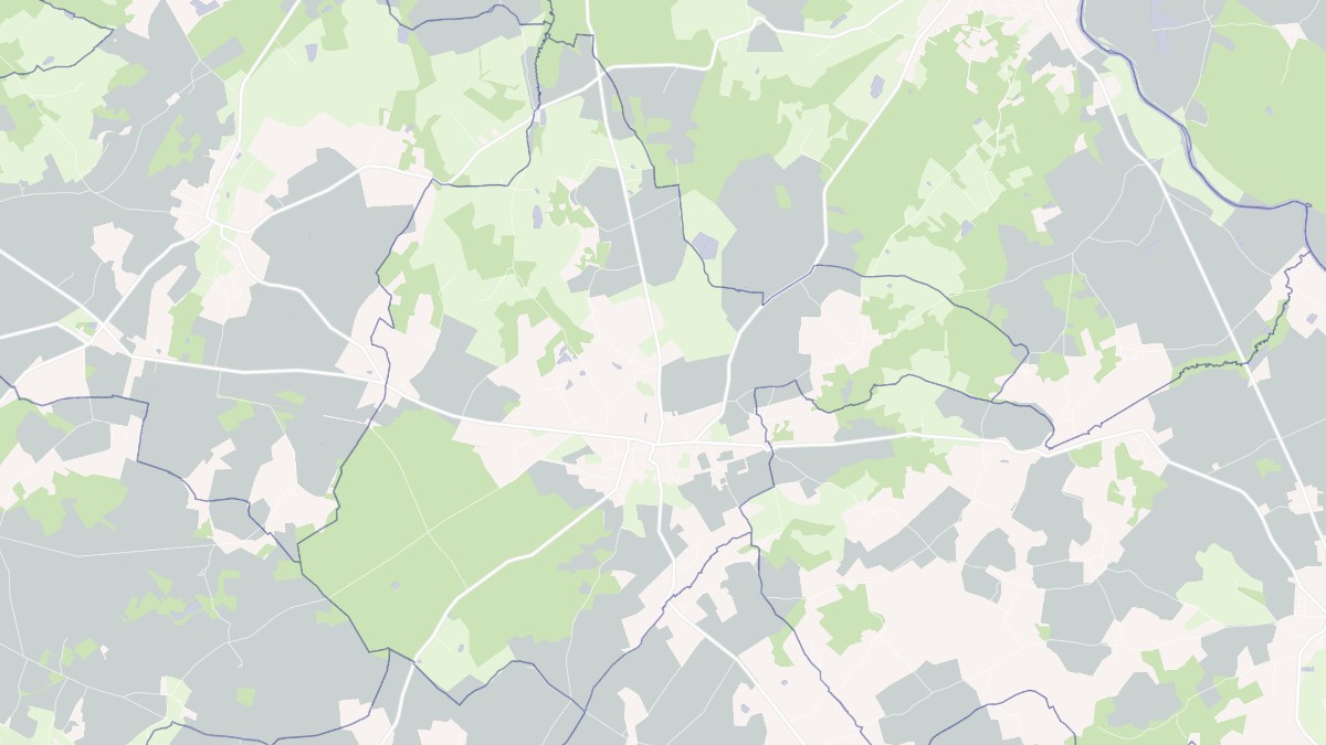 Aperçu cartographique de Pleumartin, centré sur la commune