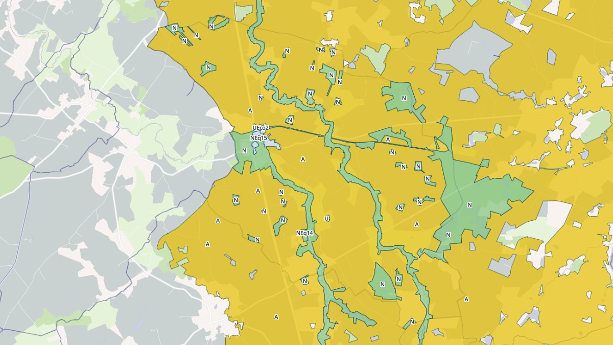 Aperçu cartographique de Saint-Martin-l'Ars, centré sur la commune