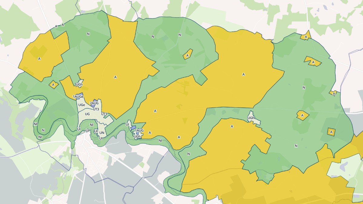 Aperçu cartographique de Saint-Maurice-la-Clouère, centré sur la commune