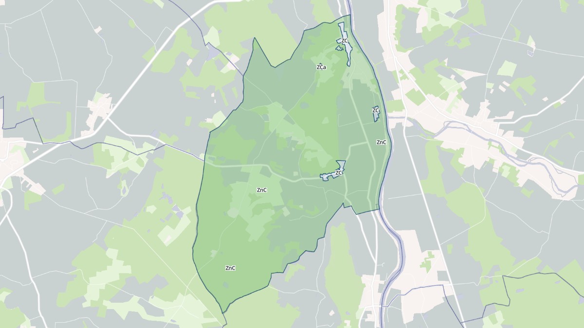 Aperçu cartographique de Saint-Rémy-sur-Creuse, centré sur la commune