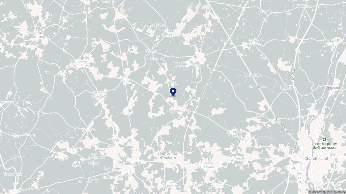 Aperçu cartographique de Sossais, centré sur la commune
