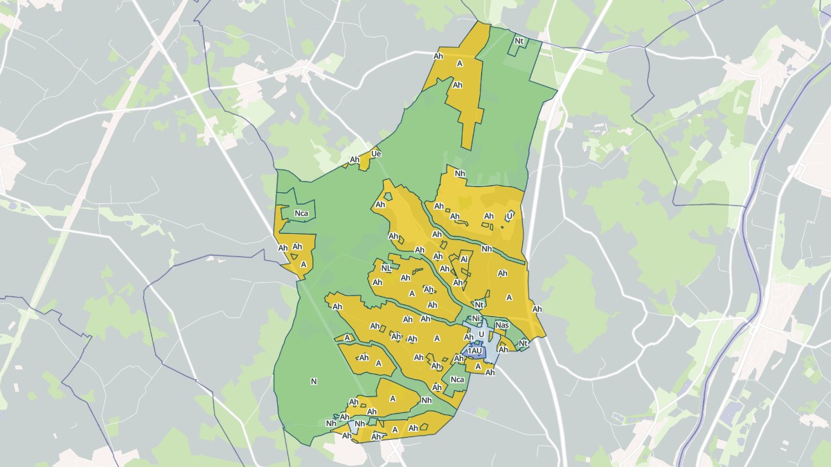Aperçu cartographique de Usseau, centré sur la commune